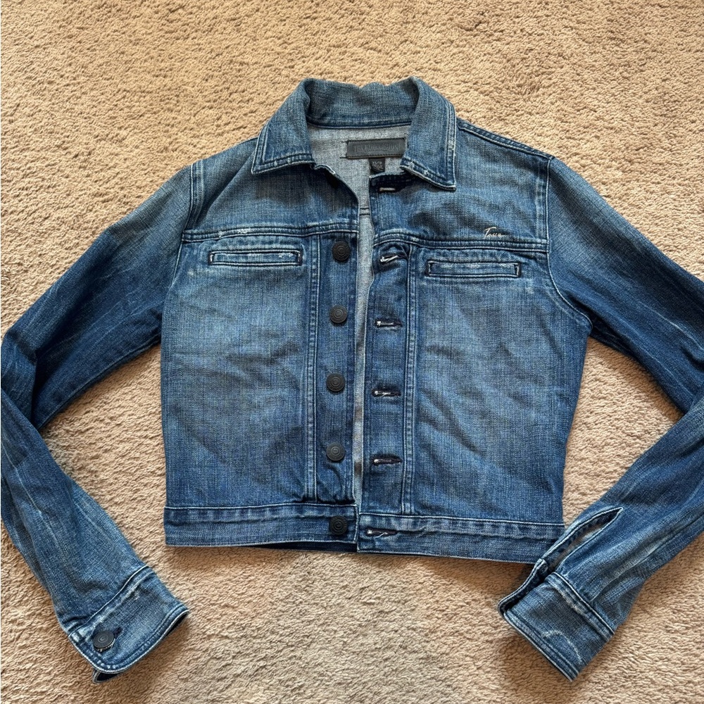 True Religion Blue Cropped Jean Jacket